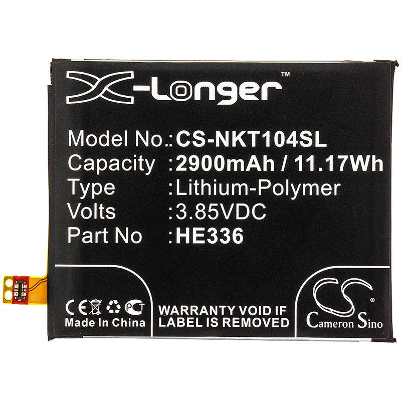 CS-NKT104SL : Battery for Nokia Nokia 5, 5 Dual SIM, 5 Dual SIM TD-LTE and others - Replaces Nokia HE336, HE321 - Image 3