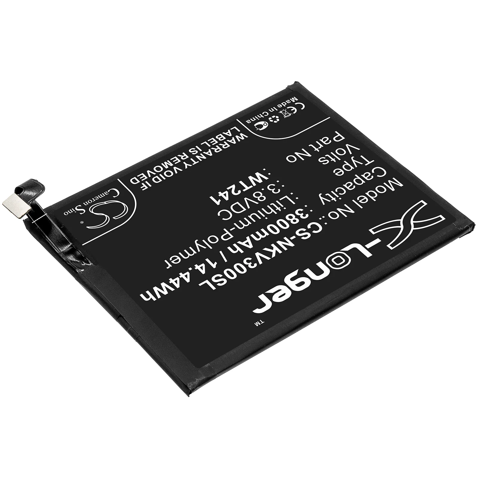 CS-NKV300SL : Battery for Nokia 3 V, TA-1153 - Replaces Nokia WT241 - Image 2