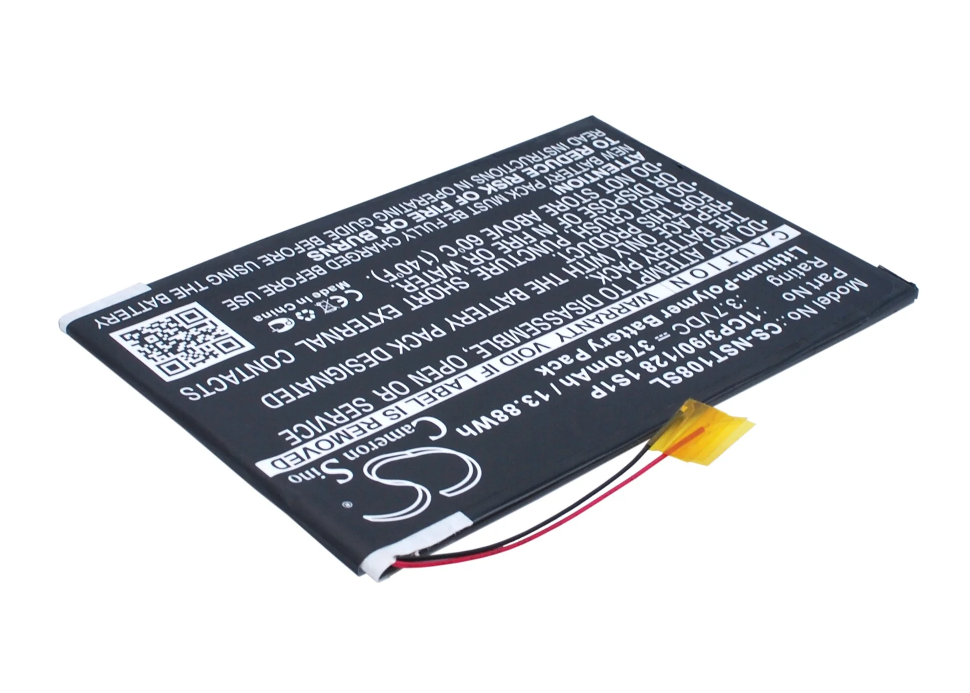 CS-NST108SL : Battery for Nuvision Nuvision 10.1", TM1088C - Replaces Nuvision 1ICP3/90/128 1S1P - Image 2