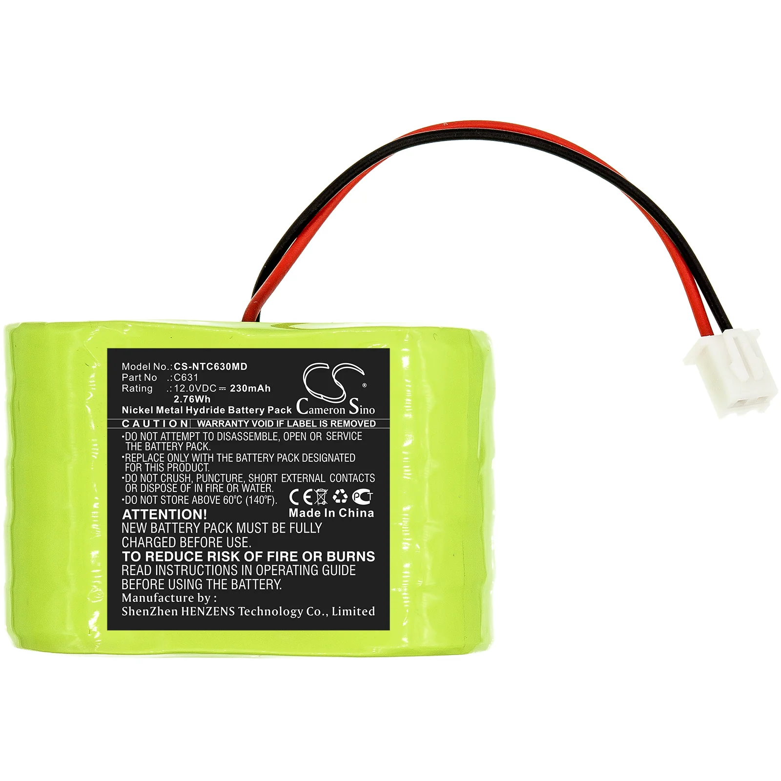 CS-NTC630MD : Battery for Natus FreeDOP, DOP CT, CT+ Doppler - Replaces Natus C631 - Image 3