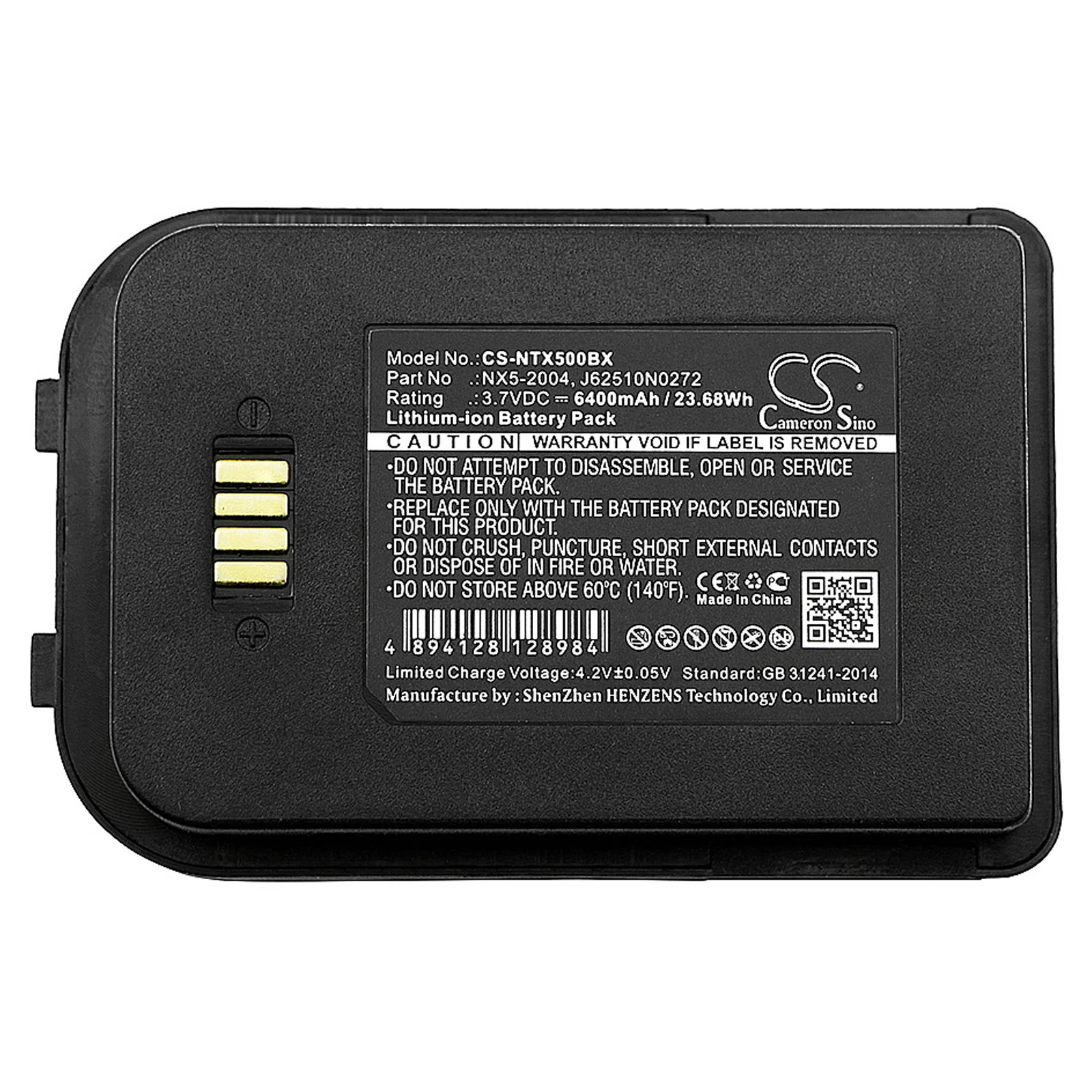 CS-NTX500BX : Battery for Bluebird Pidion BIP-6000 - Replaces Bluebird NX5-2004, J62510N0272, 6251-0A and others - Image 3