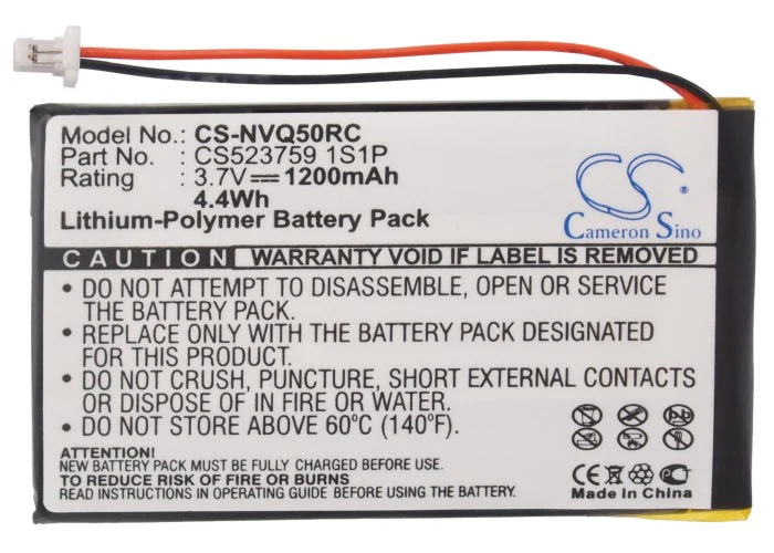 CS-NVQ50RC : Battery for Nevo Q50 - Replaces Nevo CS503759 1S1P - Image 5