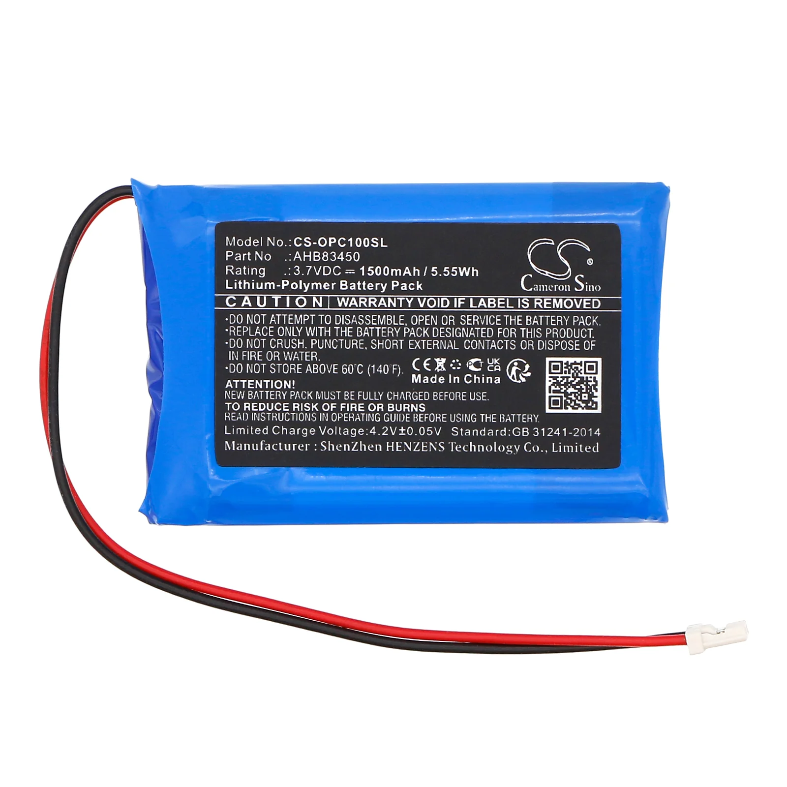 CS-OPC100SL : Battery for Opus Click, Plus, Player and others - Replaces Opus AHB83450 - Image 2