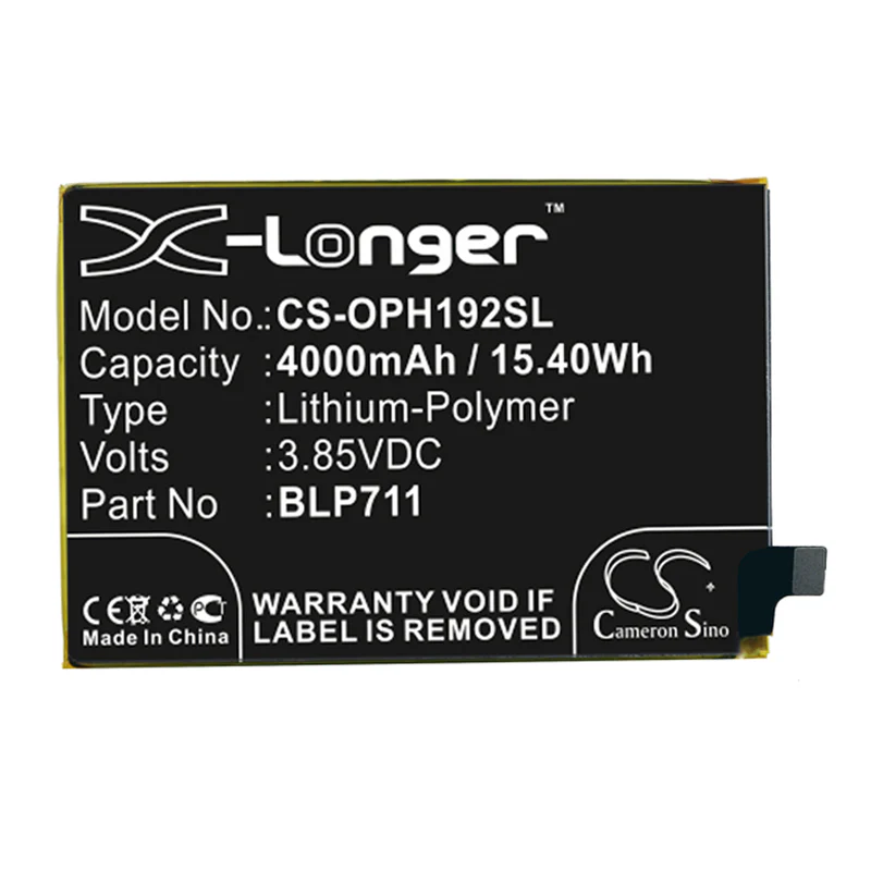 CS-OPH192SL : Battery for OPPO A1K, CPH1923, 1923 - Replaces OPPO BLP711 - Image 3