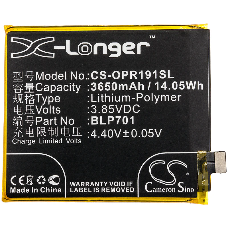 CS-OPR191SL : Battery for OPPO Reno, CPH1917, 1917 and others - Replaces OPPO BLP701 - Image 3