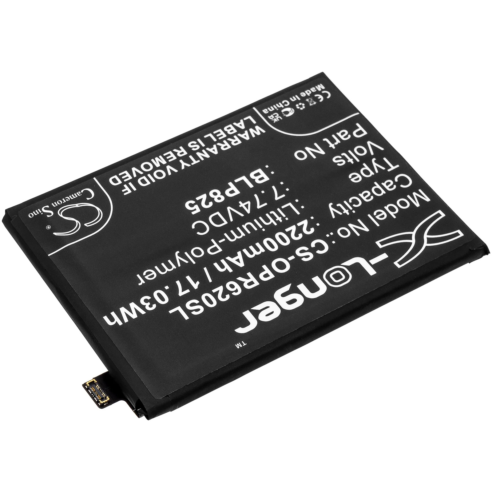 CS-OPR620SL : Battery for OPPO Reno6 Pro, Reno5 Pro+ - Replaces OPPO BLP825 - Image 2