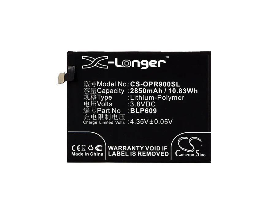 CS-OPR900SL : Battery for OPPO R9, R9 Dual SIM, R9 Dual SIM TD-LTE 64GB and others - Replaces OPPO BLP609 - Image 5