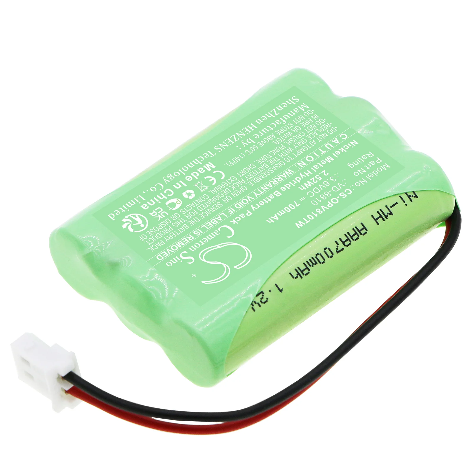 CS-OPV810TW : Battery for IQ America VD-8810 - Replaces IQ America H-AAAJ3 - Image 2
