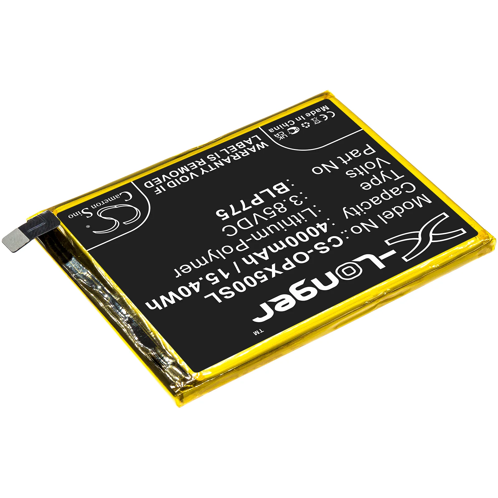 CS-OPX500SL : Battery for Oppo Realme X50 5G, RMX2025, RMX2021 - Replaces Oppo BLP775 - Image 5