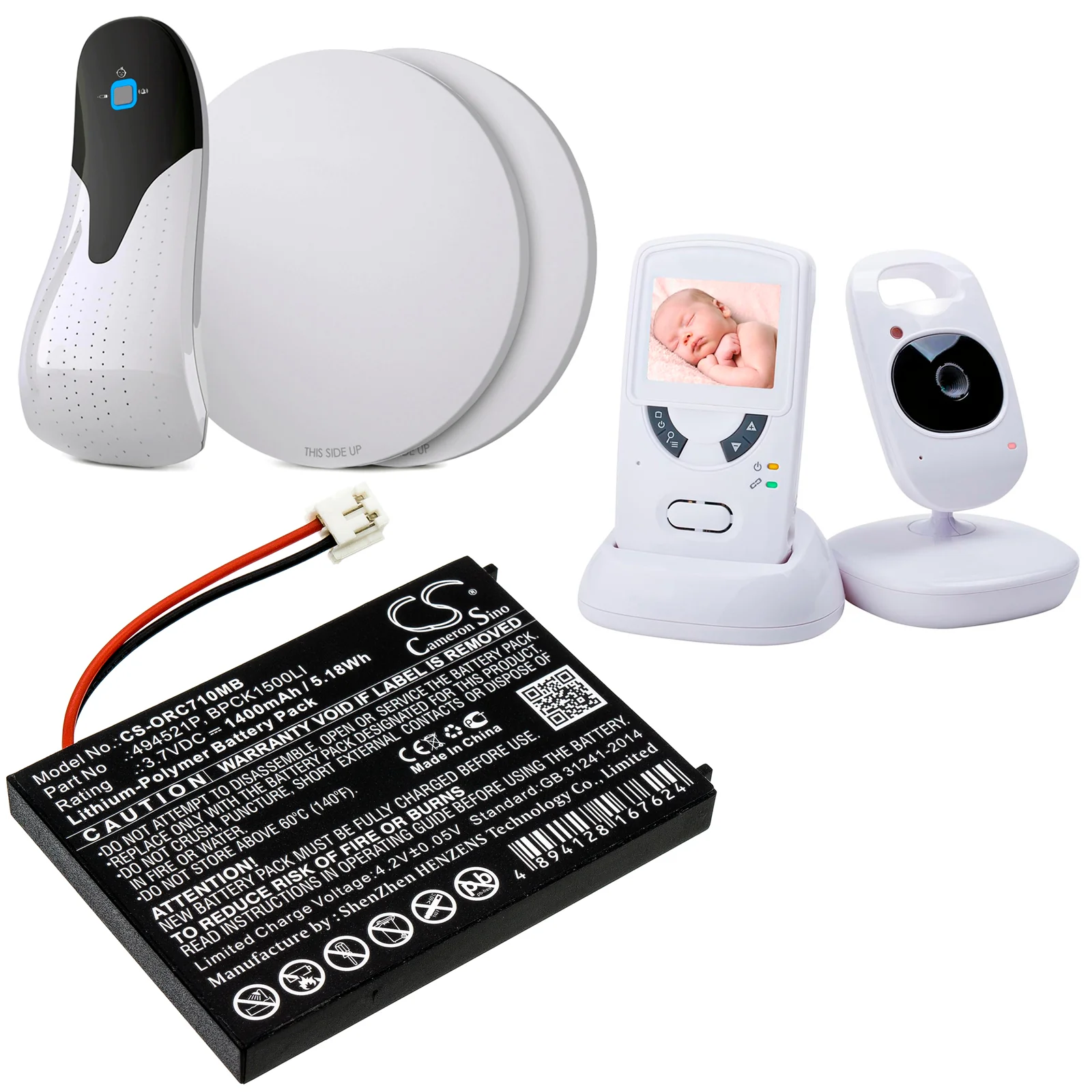 CS-ORC710MB : Battery for Oricom Secure SC710, Secure SC705, SC701 and others - Replaces Oricom 494521P, 2B0077 - Image 6
