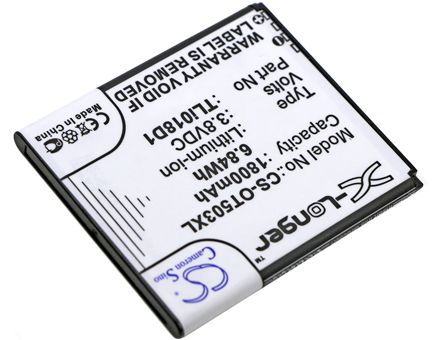 CS-OT503XL : Battery for Alcatel One Touch Pop D5, OT-5038, OT-5038A and others - Replaces Alcatel TLi018D1, TLi018D2, TLi018D1 and others - Image 2