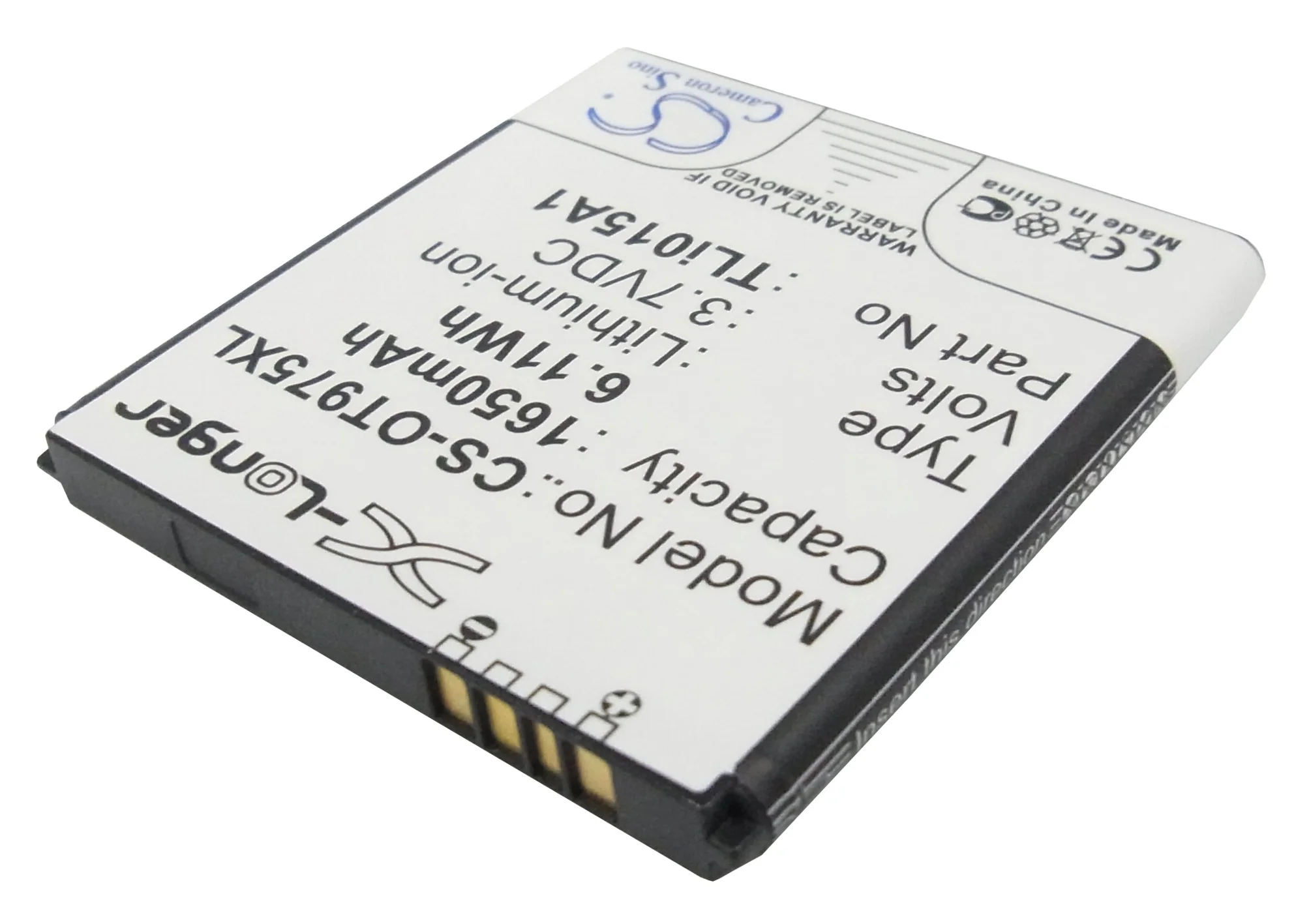 CS-OT975XL : Battery for Vodafone VF975, VF975N, VF-975 and others - Replaces Vodafone TLi015A1 - Image 2