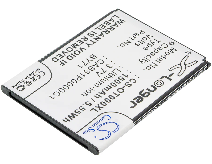 CS-OT990XL : Battery for T-Mobile Move - Replaces T-Mobile CAB31P0000C1, CAB31P0001C1, TB-4T0058200 - Image 2