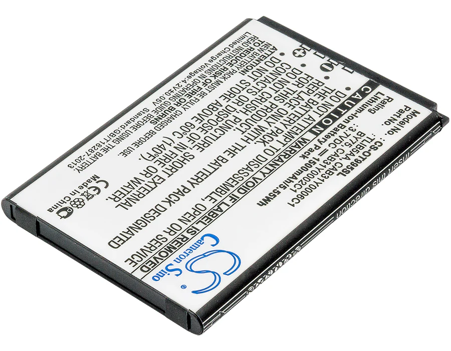 CS-OT995SL : Battery for MegaFon SP-A10 - Replaces Alcatel TLIB5AA, CAB31Y0006C1, CAB31Y0002C1 and others - Image 2