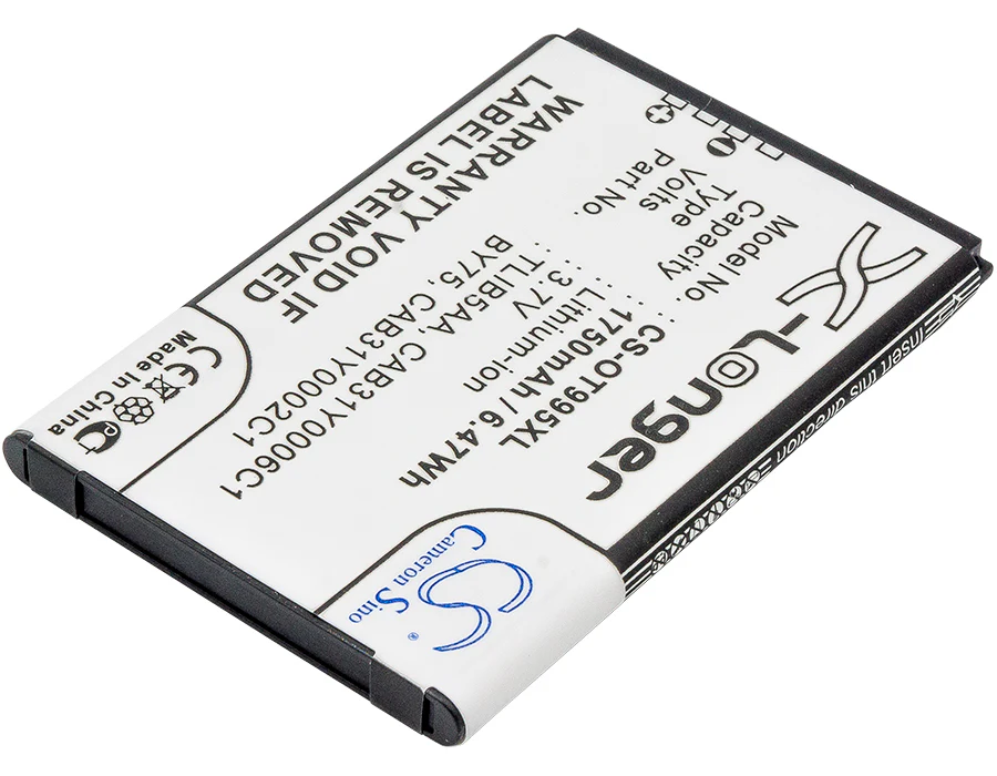 CS-OT995XL : Battery for MegaFon SP-A10 - Replaces Alcatel TLiB5AA, CAB31Y0006C1, CAB31Y0002C1 and others - Image 2