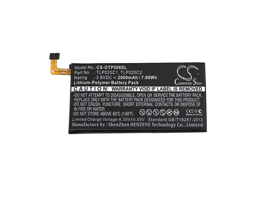CS-OTP506SL : Battery for Alcatel One Touch Pop 4+, One Touch Pop 4 Plus, OT-5056D and others - Replaces Alcatel TLP025C1, TLP025C2 - Image 3