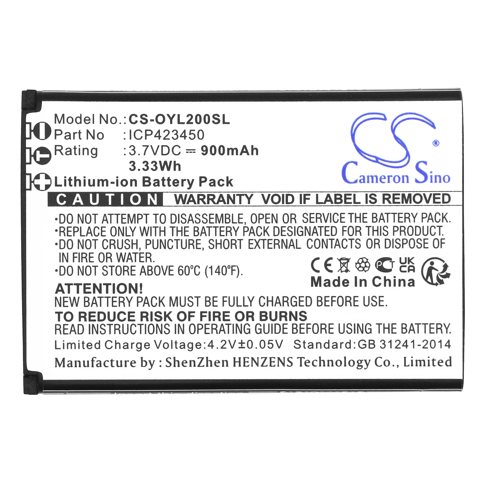 CS-OYL200SL : Battery for Olympia Happy II, 2218 - Replaces Olympia ICP423450 - Image 3