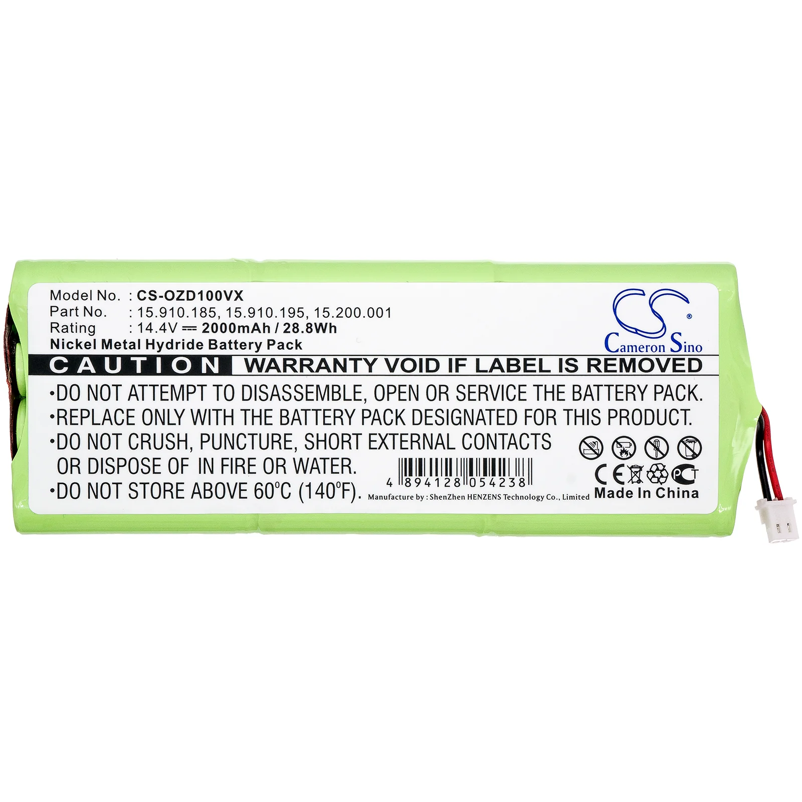 CS-OZD100VX : Battery for Ozroll E-Port Controller, ODS Controller, Smart Drive Smart Control 10 - Replaces Ozroll 15.200.001, 15.910.185, 15.910.195 - Image 5