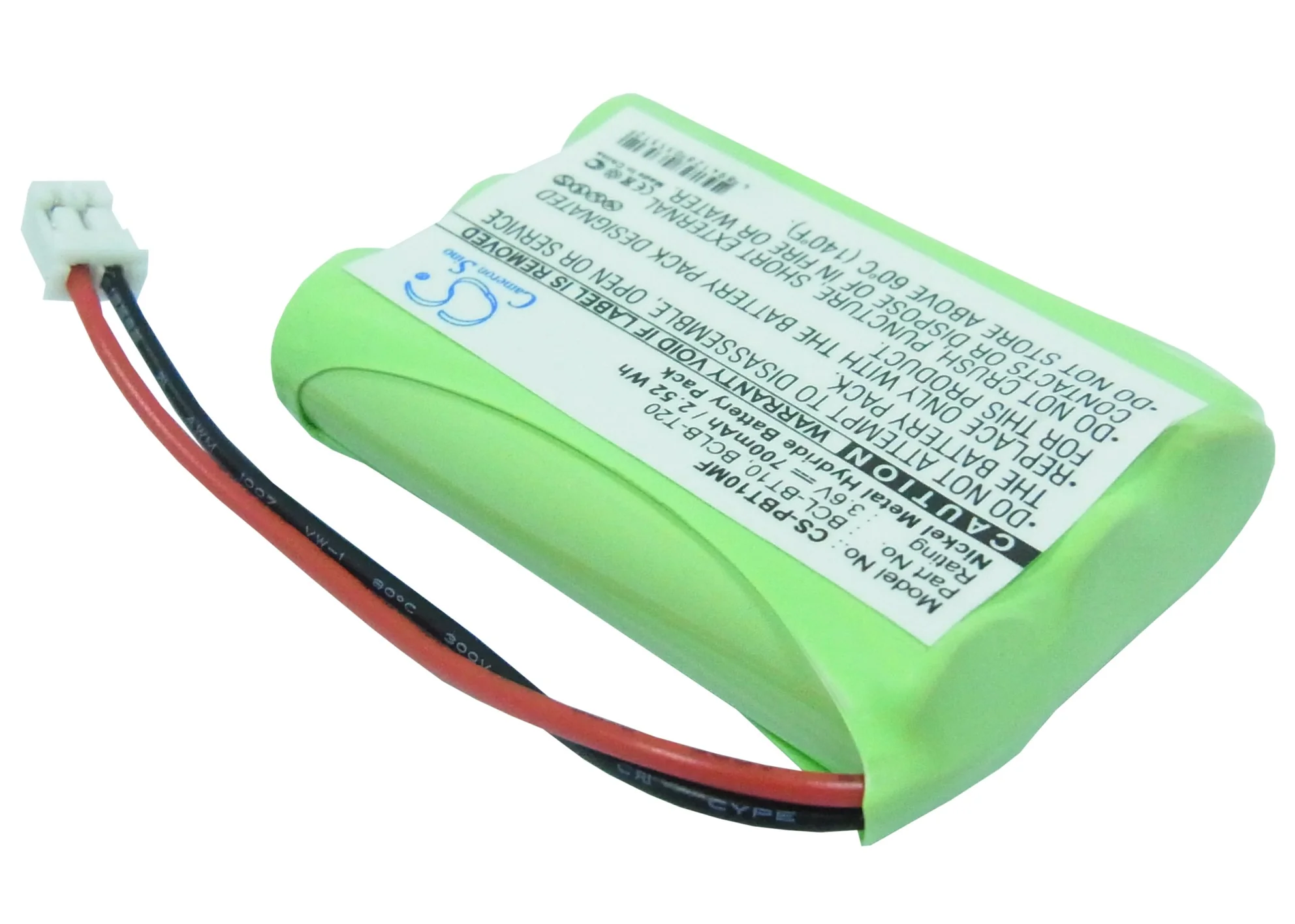 CS-PBT10MF : Battery for Brother IntelliFax-1960c, IntelliFax-2580c, BCL-D10 and others - Replaces Brother BCL-BT10, BCL-BT20, LT0197001 and others - Image 2