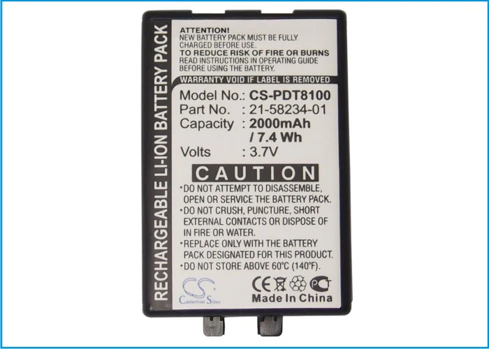 CS-PDT8100 : Battery for Symbol PDT8100, PDT8133, PDT8137 and others - Replaces Symbol 21-58234-01 - Image 5
