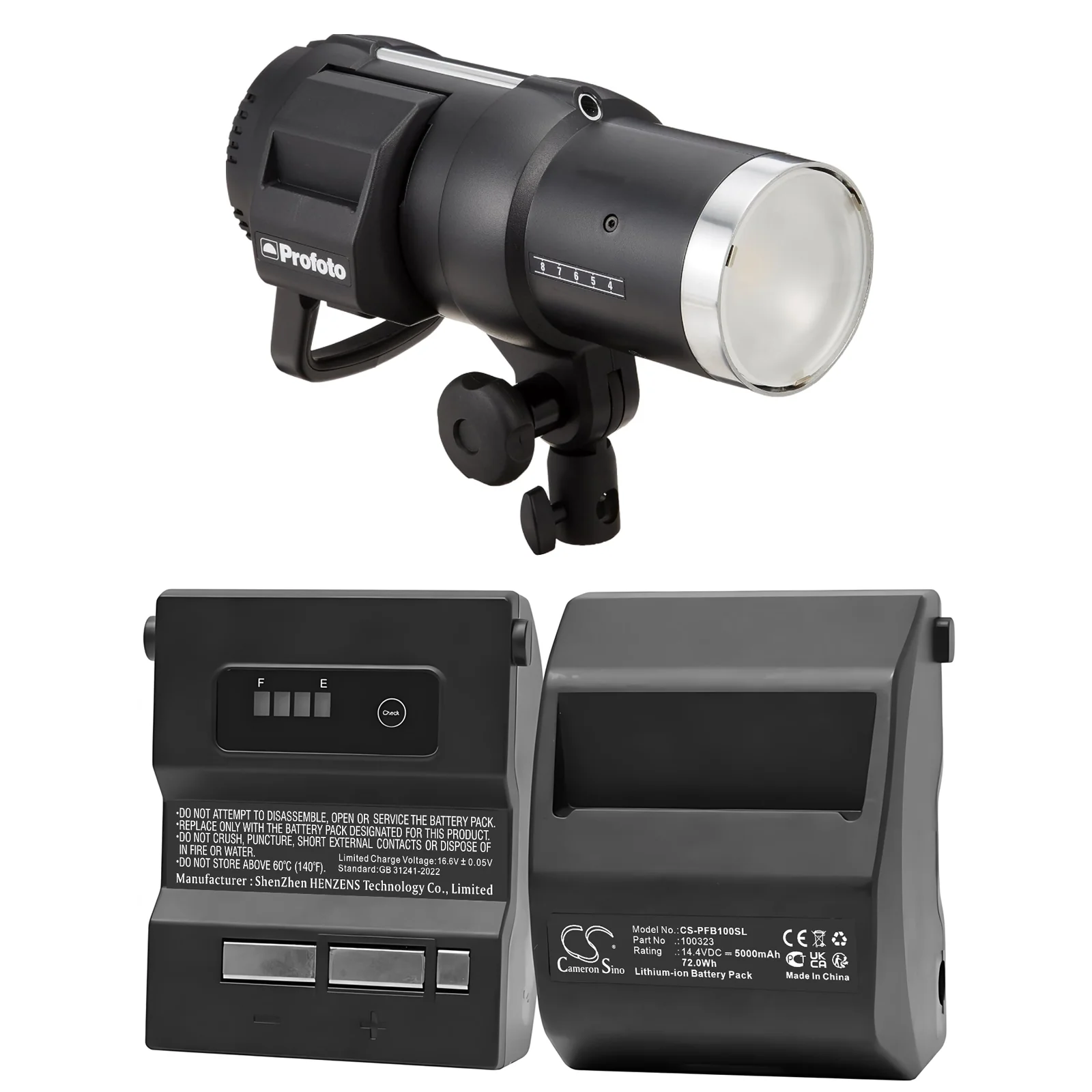 CS-PFB100SL : Battery for Profoto B1, B1x AirTTL Flash Heads - Replaces Profoto 100323, 100399