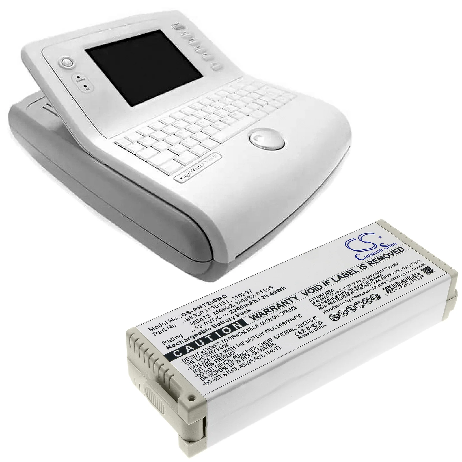 CS-PHT200MD : Battery for Philips Pagewriter Trim 2, Pagewriter Trim I, Pagewriter Trim II and others - Replaces Philips 989803130151, 110297, M6473 and others - Image 4