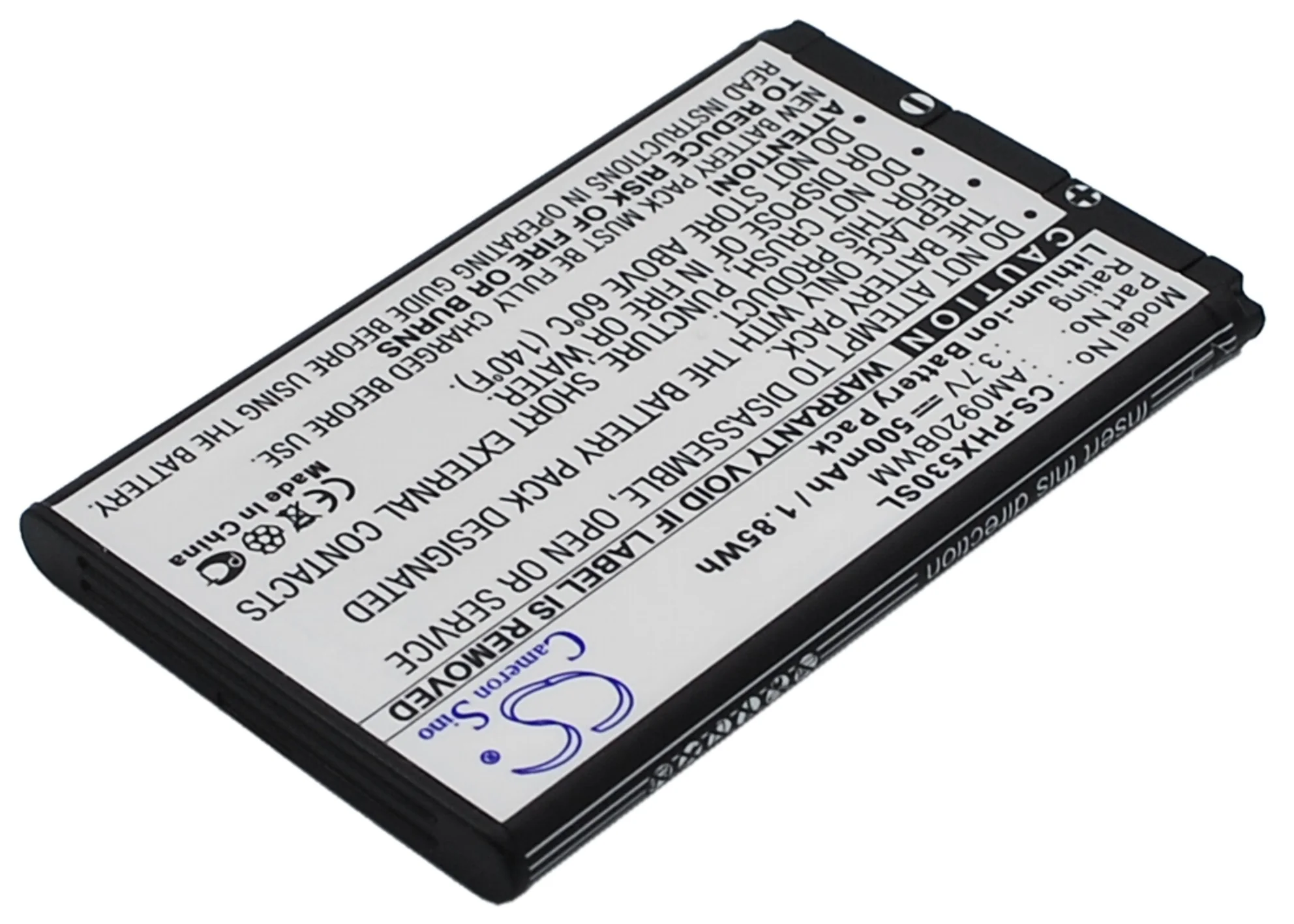 CS-PHX530SL : Battery for Philips Xenium X530, X530, 9@9Q and others - Replaces Philips AM0920BWM, AB0920BWM, AB0890CWM - Image 4