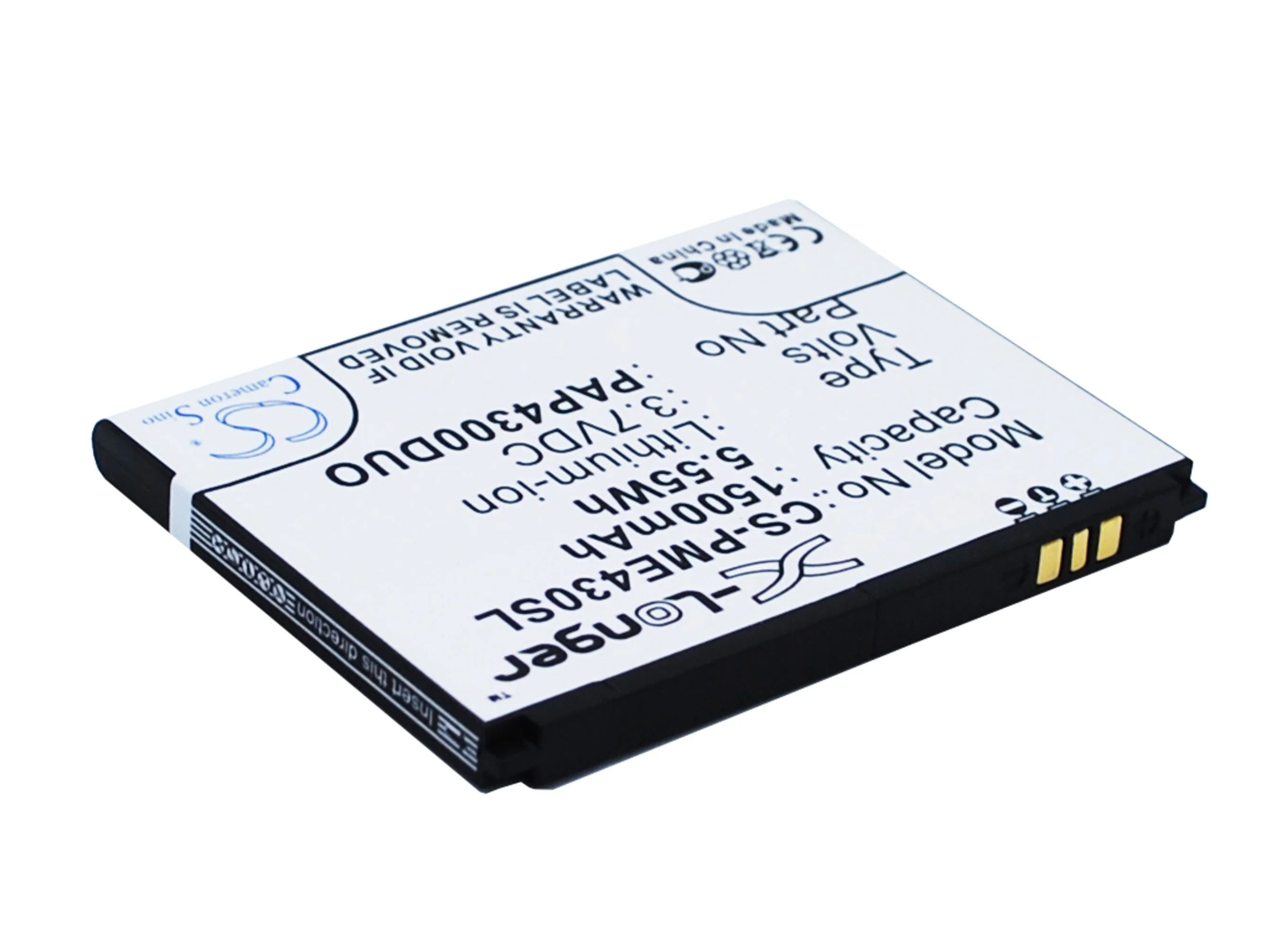 CS-PME430SL : Battery for Prestigio MultiPhone 4300 Duo - Replaces Prestigio PAP4300DUO - Image 3