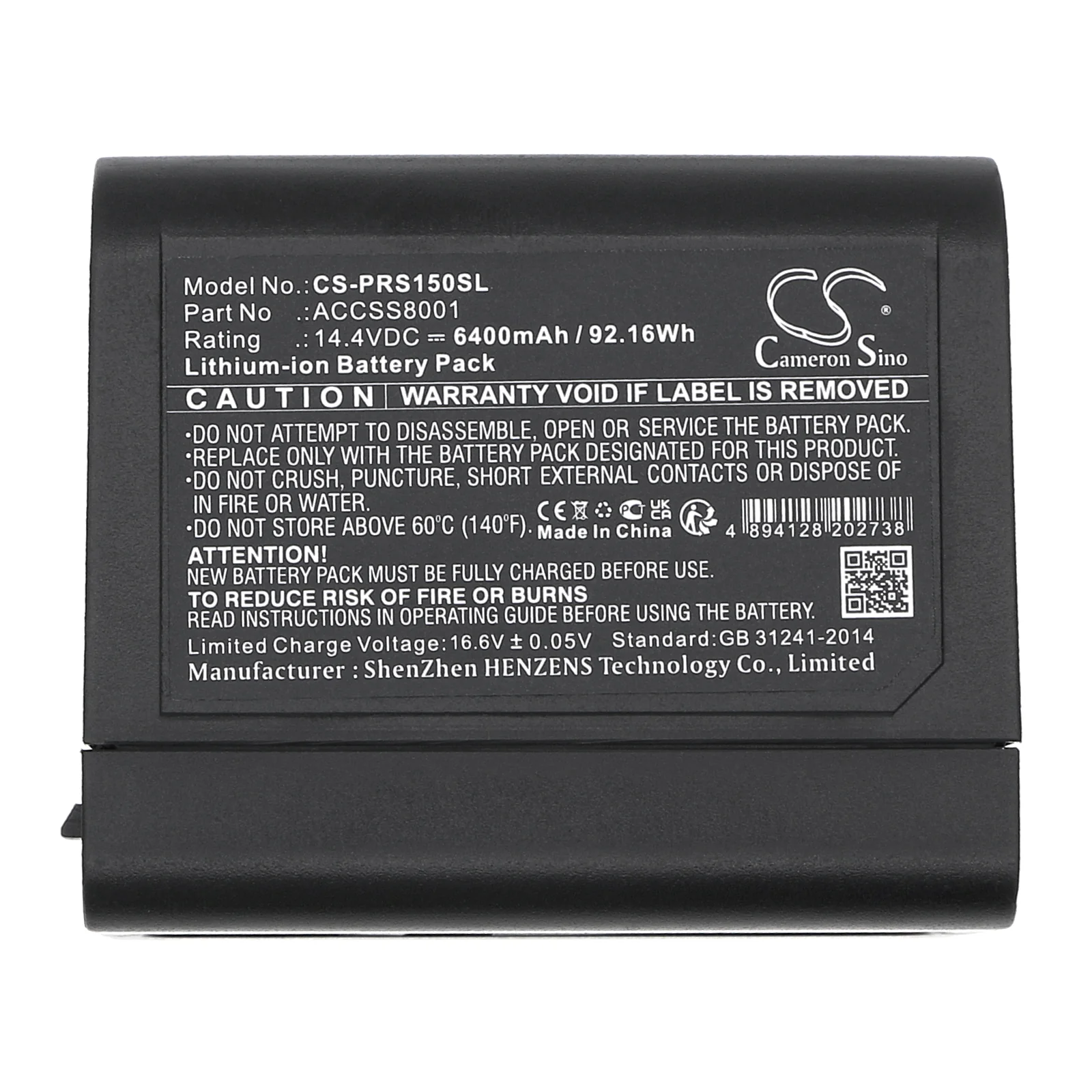CS-PRS150SL : Battery for FARO 3D Laser Scanner, M70, S70 and others - Replaces FARO ACCSS8001 - Image 6