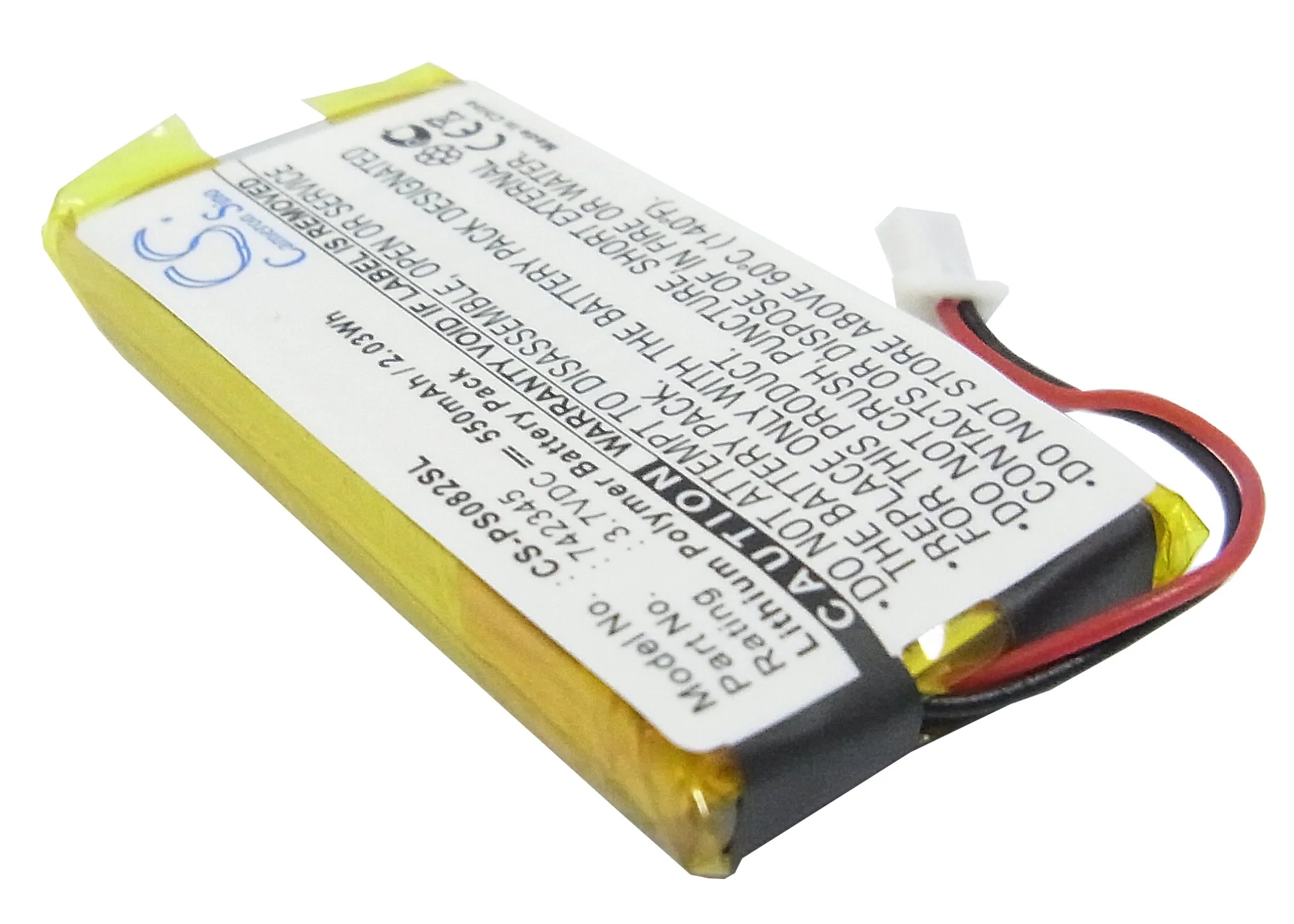 CS-PS082SL : Battery for Philips GoGear HDD082/17 2GB - Replaces Philips 742345 - Image 2