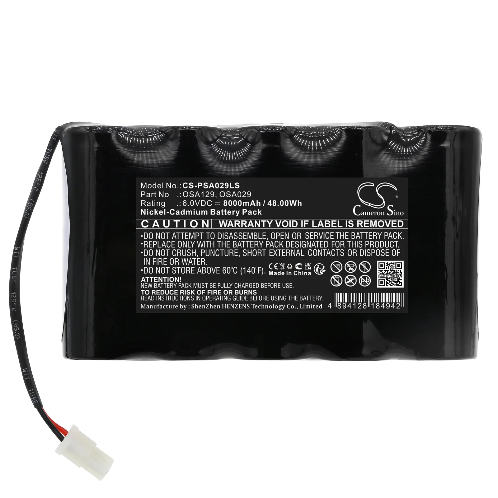 CS-PSA029LS : Battery for PowerSonic A13146-4 - Replaces PowerSonic OSA129, OSA029 - Image 3