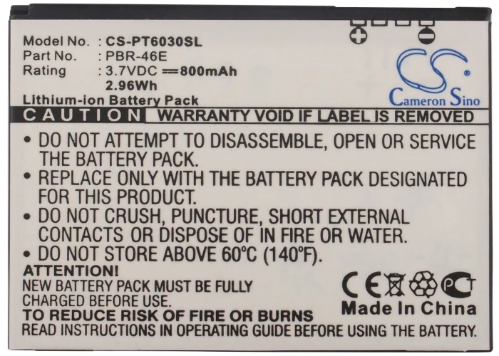 CS-PT6030SL : Battery for Pantech Renue, P6030 - Replaces Pantech PBR-46E - Image 5