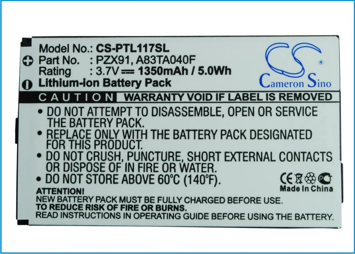 CS-PTL117SL : Battery for Pharos Traveler 117, Traveler 127, PZX91 - Replaces Pharos PZX91, A83TA040F, 6027B0043001 - Image 5