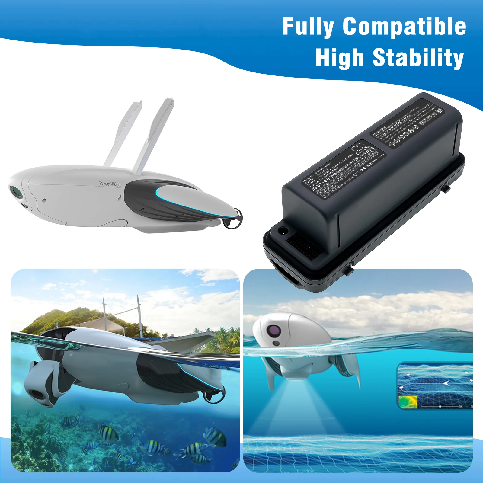 CS-PVD100RC : Battery for PowerVision PowerDolphin Intellijet, PowerDolphin Wizard underwate - Replaces PowerVision PDOIB10 - Image 6