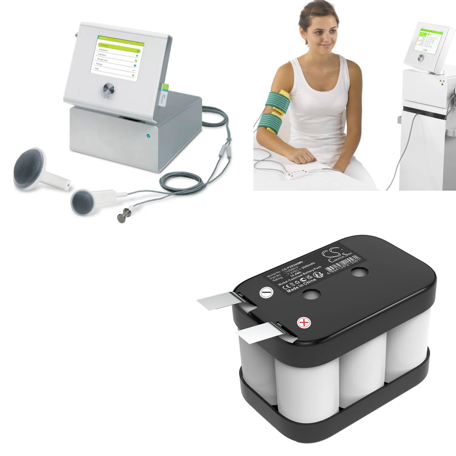 CS-PVR200MD : Battery for Physiomed Hivamat 200, Hivamat 200 Muscle Stimulator - Replaces Physiomed 110569-U, 30059180 - Image 3