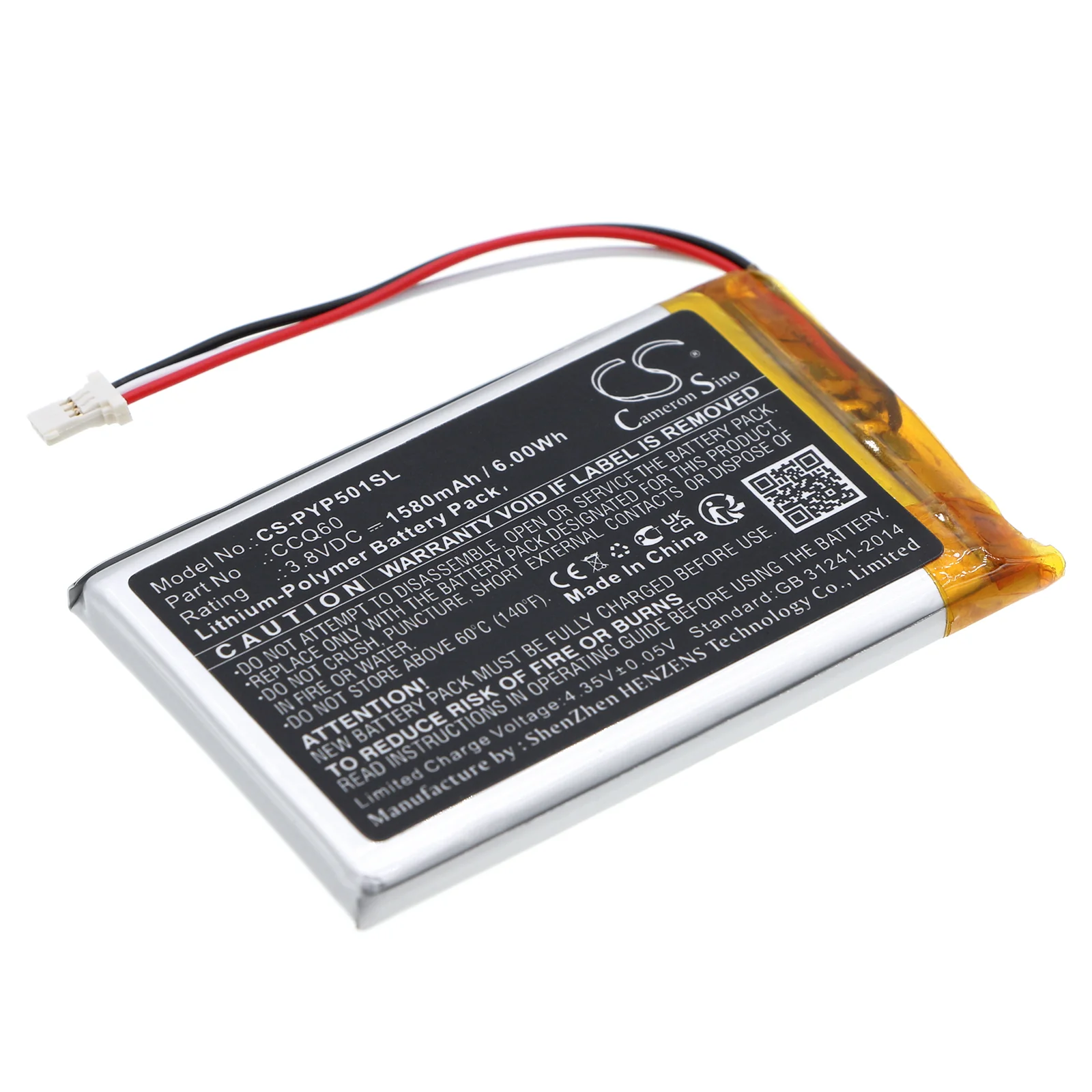 CS-PYP501SL : Battery for Poynt 5, P0501, M2W3140A - Replaces Poynt CCQ60 - Image 2