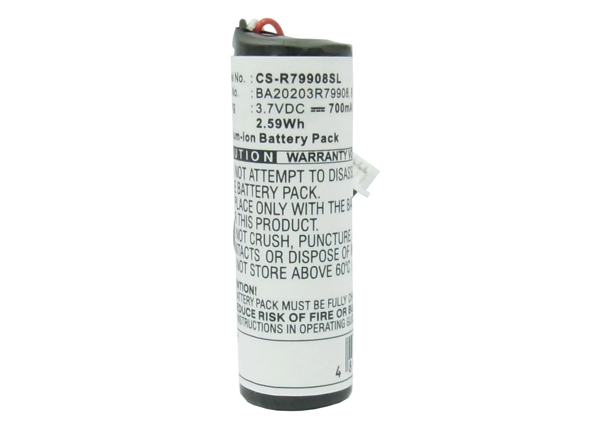 CS-R79908SL : Battery for Creative Zen 20GB - Replaces Creative BA20203R79908, BP1443L68 - Image 5