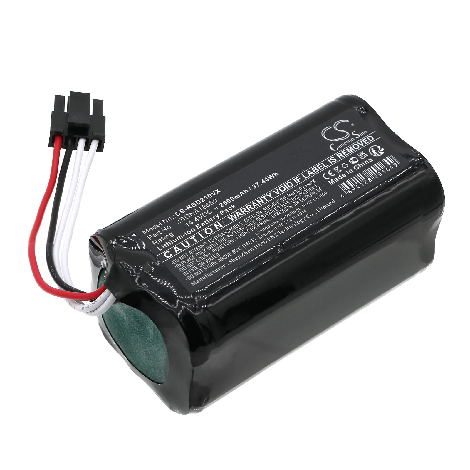 CS-RBD210VX : Battery for RobZone Duoro Xcontrol 2, Duoro Xcontrol Generace 2.0, Duoro Xcontrol Profi Generace 2.0 and others - Replaces RobZone BONA18650, ML:18650-4SF1L, 4INR19/66 and others - Image 5
