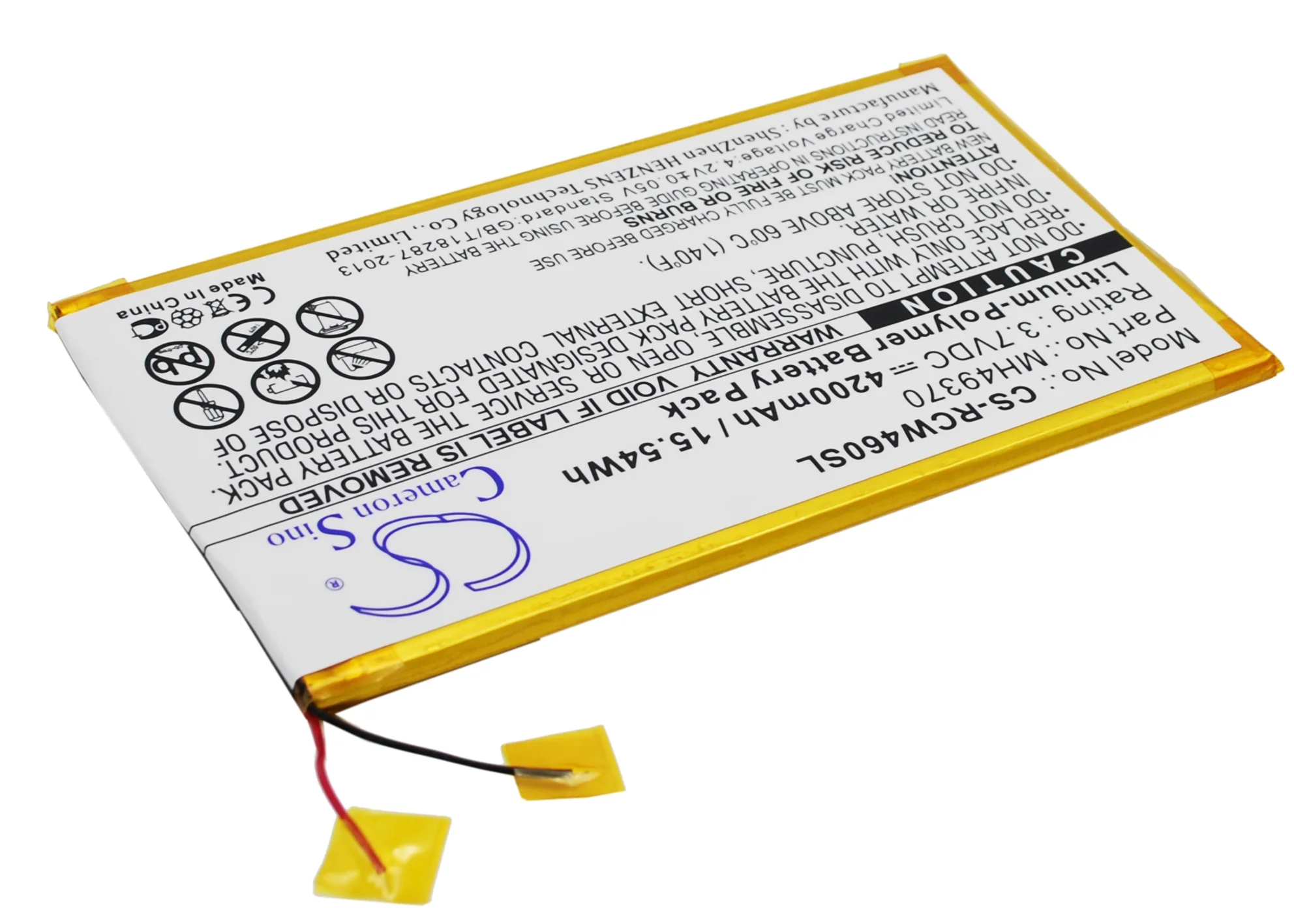 CS-RCW460SL : Battery for RCA RCT6203W46, 10", RCT6203W46 10" - Replaces RCA MH49370 - Image 3