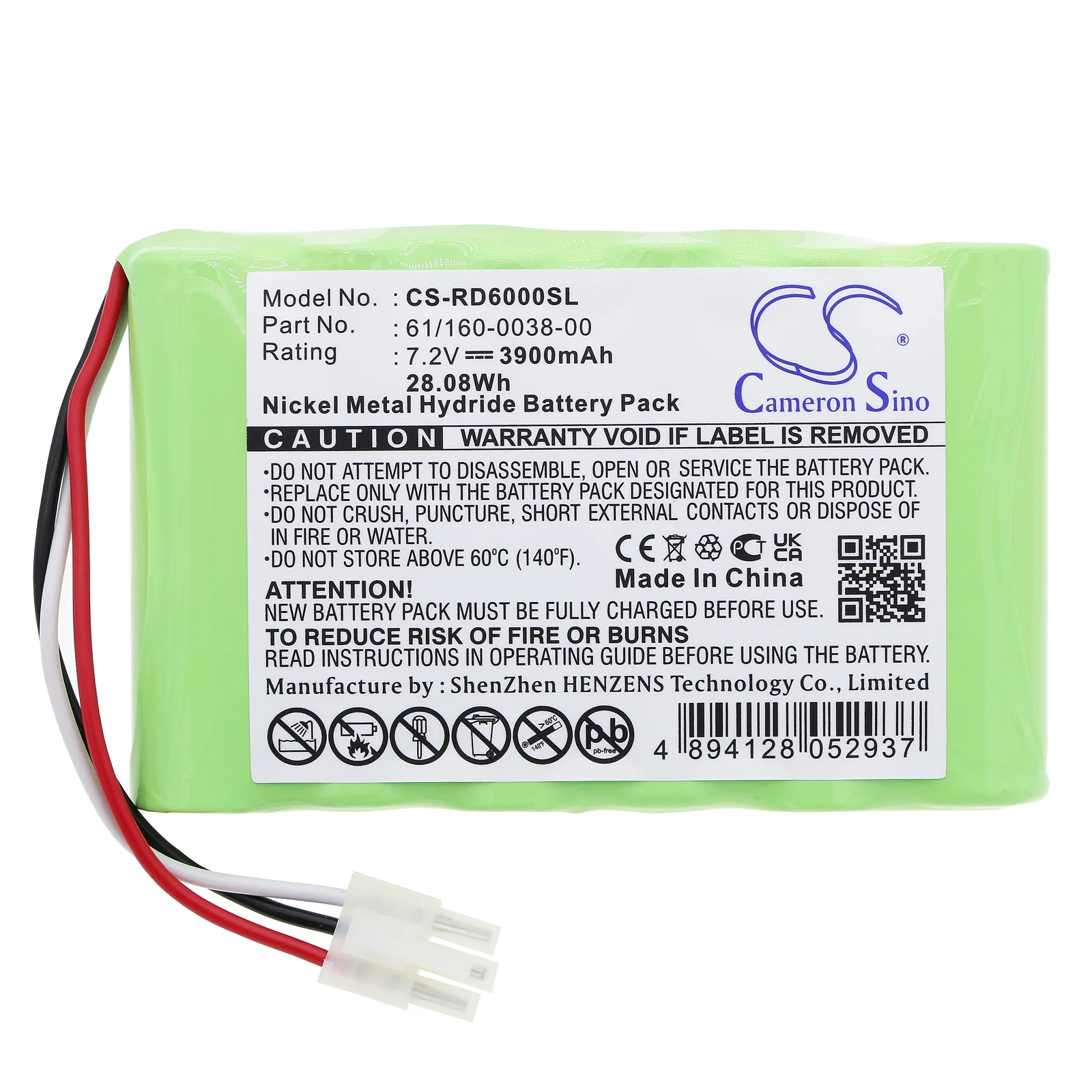 CS-RD6000SL : Battery for Riser Bond RD6000, 6000, 6000DSL and others - Replaces Riser Bond 61/160-0038-00 - Image 3