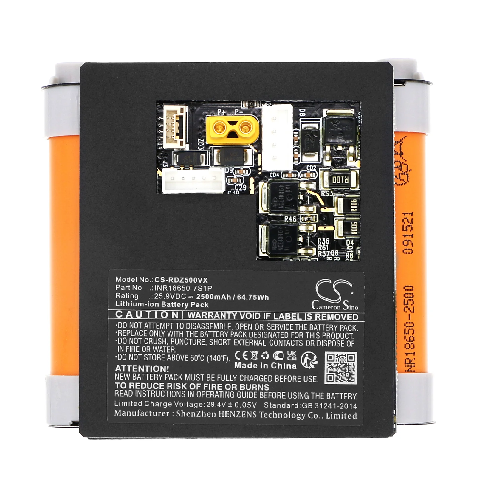 CS-RDZ500VX : Battery for Roidmi RM50KC, Z1, Z1 Air and others - Replaces Roidmi INR18650-7S1P - Image 5