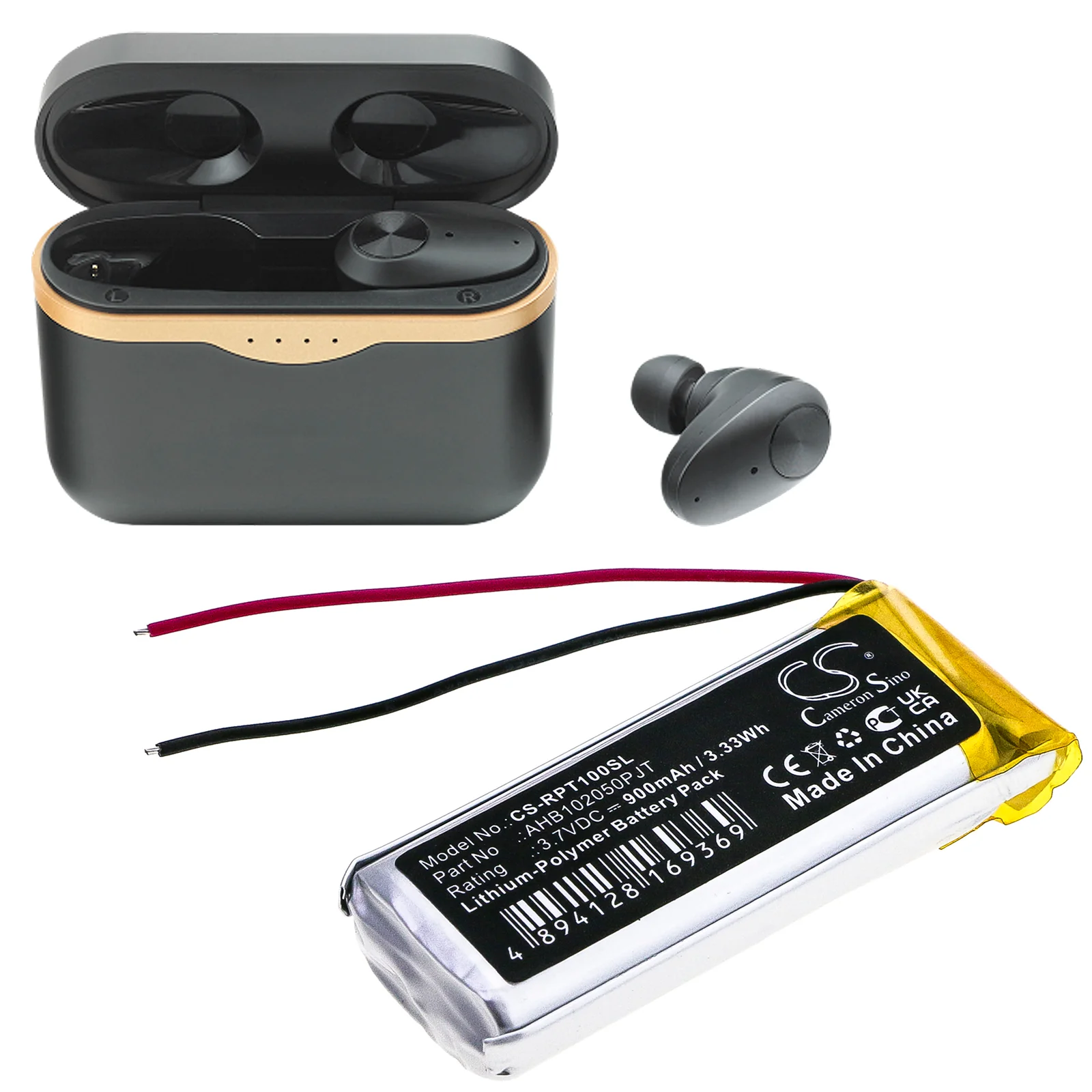 CS-RPT100SL : Battery for Rapoo Ti100 - Replaces Rapoo AHB102050PJT - Image 4