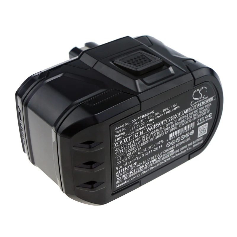CS-RTB820PX : Battery for Ryobi ZRP813, BID-1801M, BID-180L and others - Replaces Ryobi BPL-1815, BPL18151, BPL1820 and others - Image 3