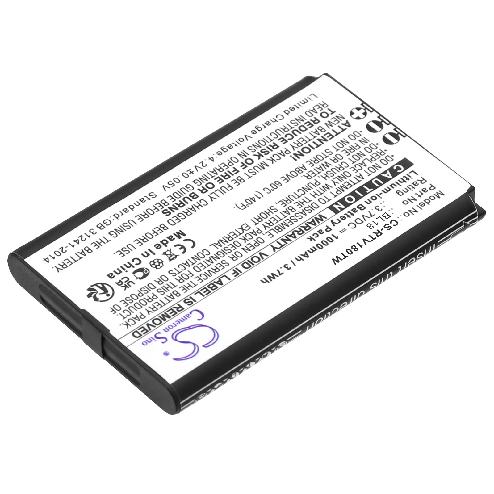 CS-RTV180TW : Battery for Retevis RT18, RT618 - Replaces Retevis BL18 - Image 2