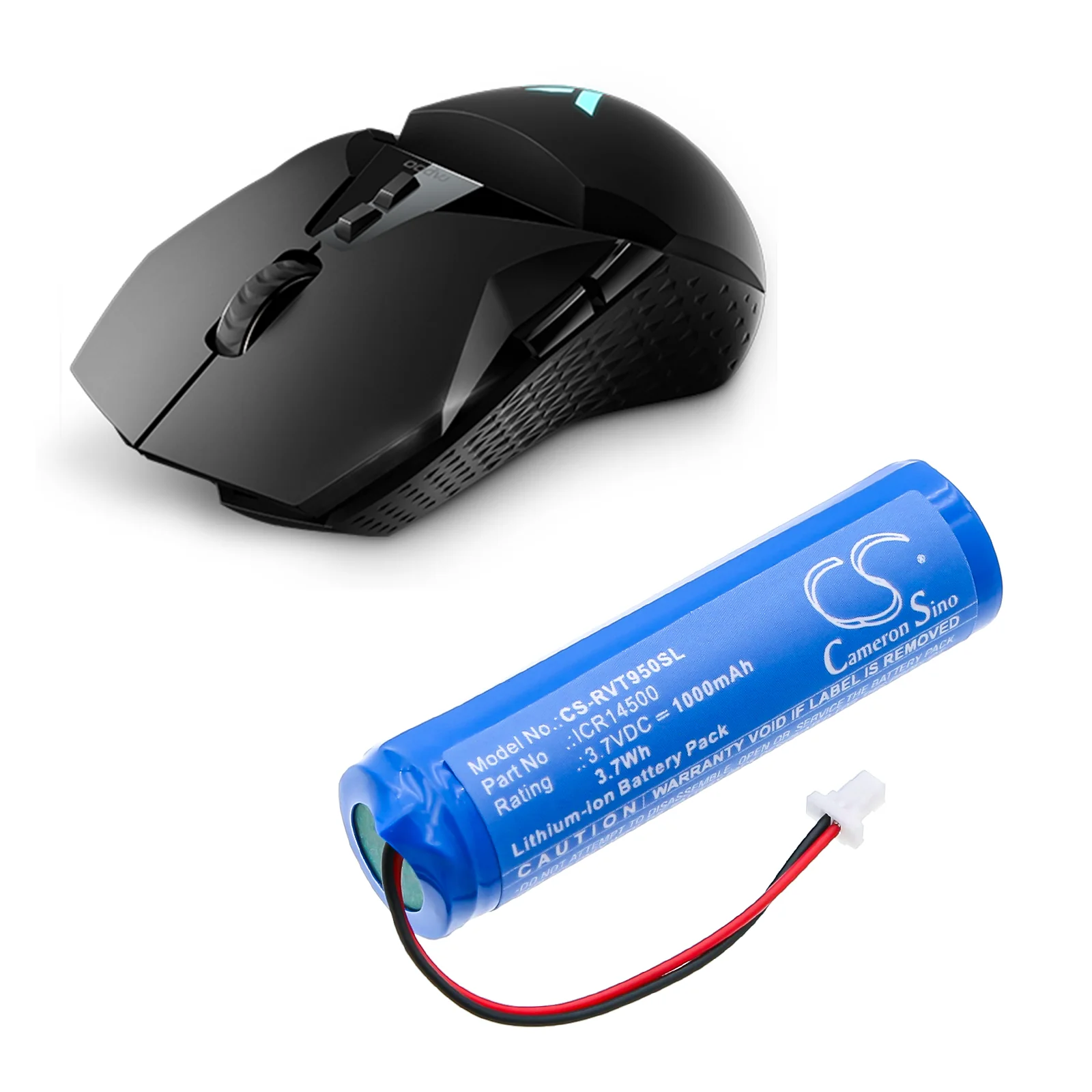 CS-RVT950SL : Battery for Rapoo VT950 - Replaces Rapoo ICR14500