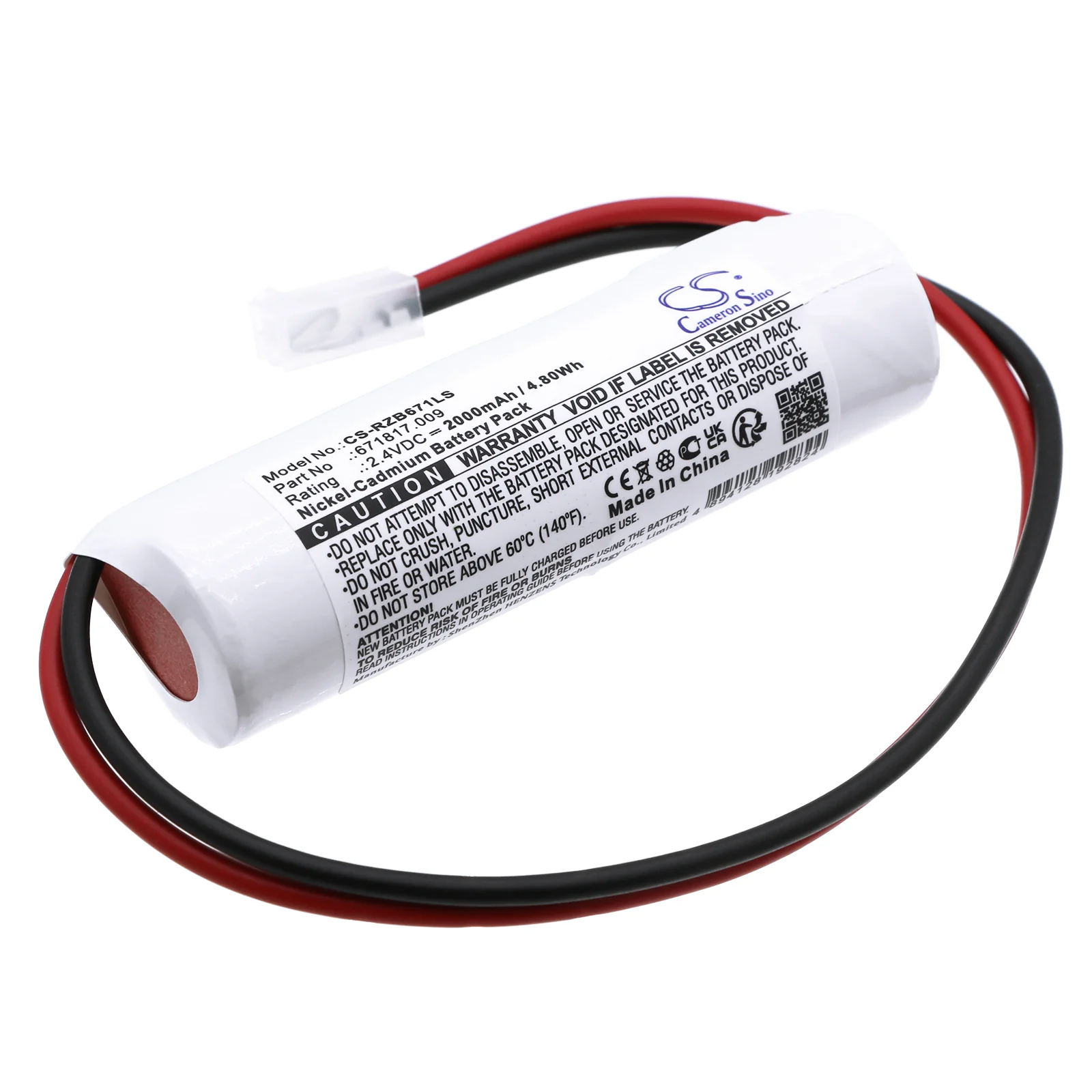 CS-RZB671LS : Battery for Elubat swiss 275 602, 275602 - Replaces RZB 671817.009, 98100103, 663-0088-20.01 42-2014 - Image 5