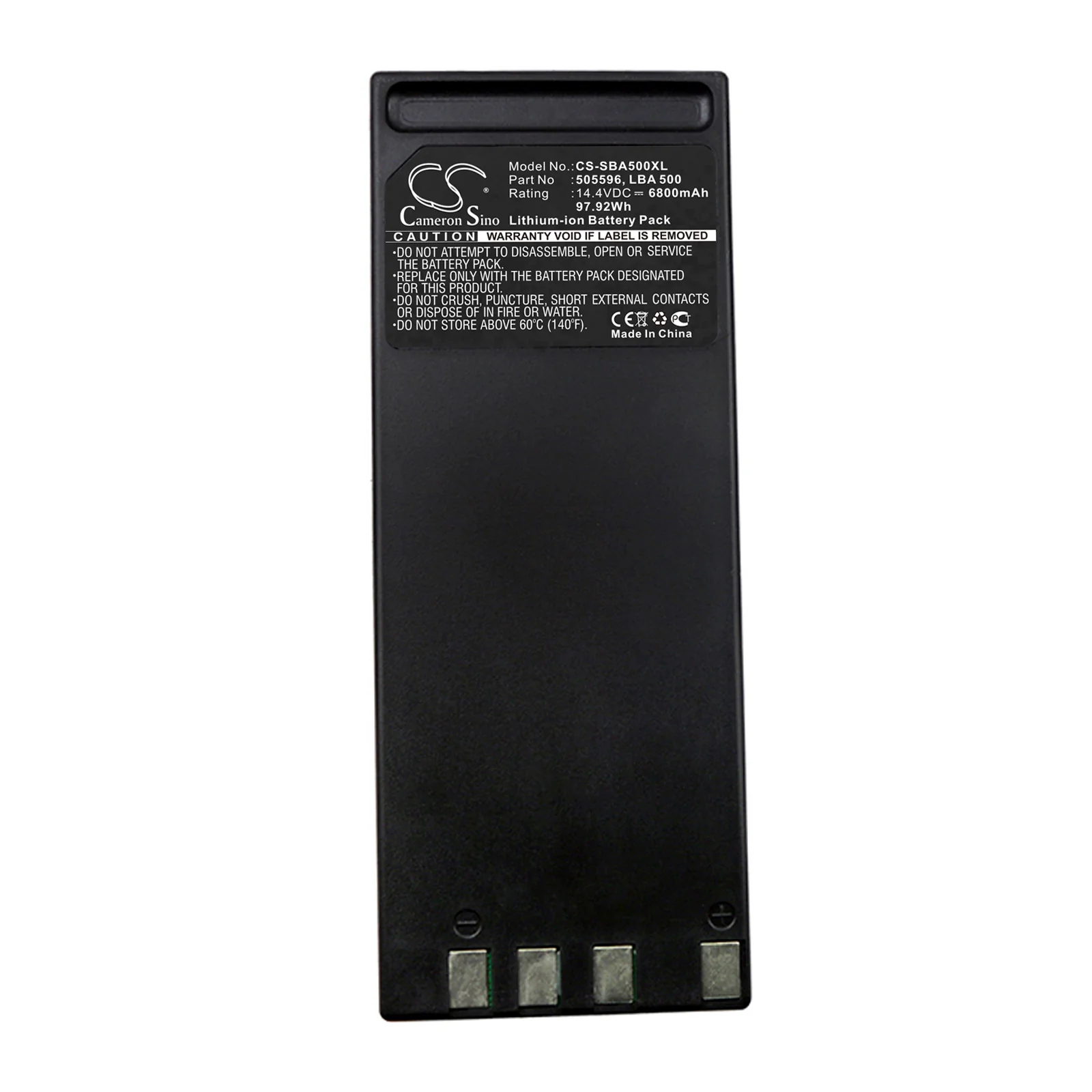 CS-SBA500XL : Battery for Sennheiser LSP 500 Pro - Replaces Sennheiser LBA 500, 505596 - Image 5