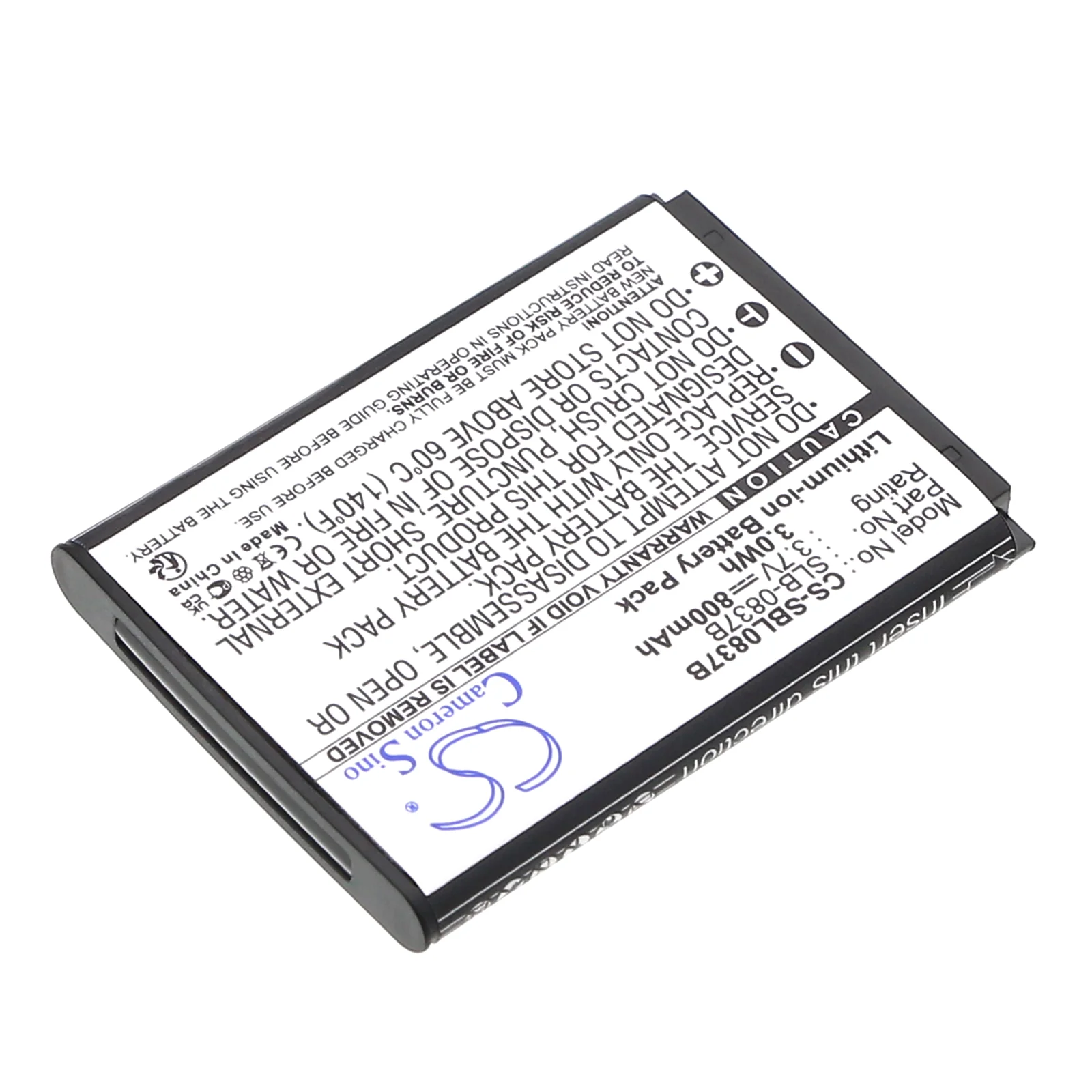 CS-SBL0837B : Battery for Samsung Digimax L70, Digimax L70B, L201 and others - Replaces Samsung SLB-0837B, SLB-0837(B)
