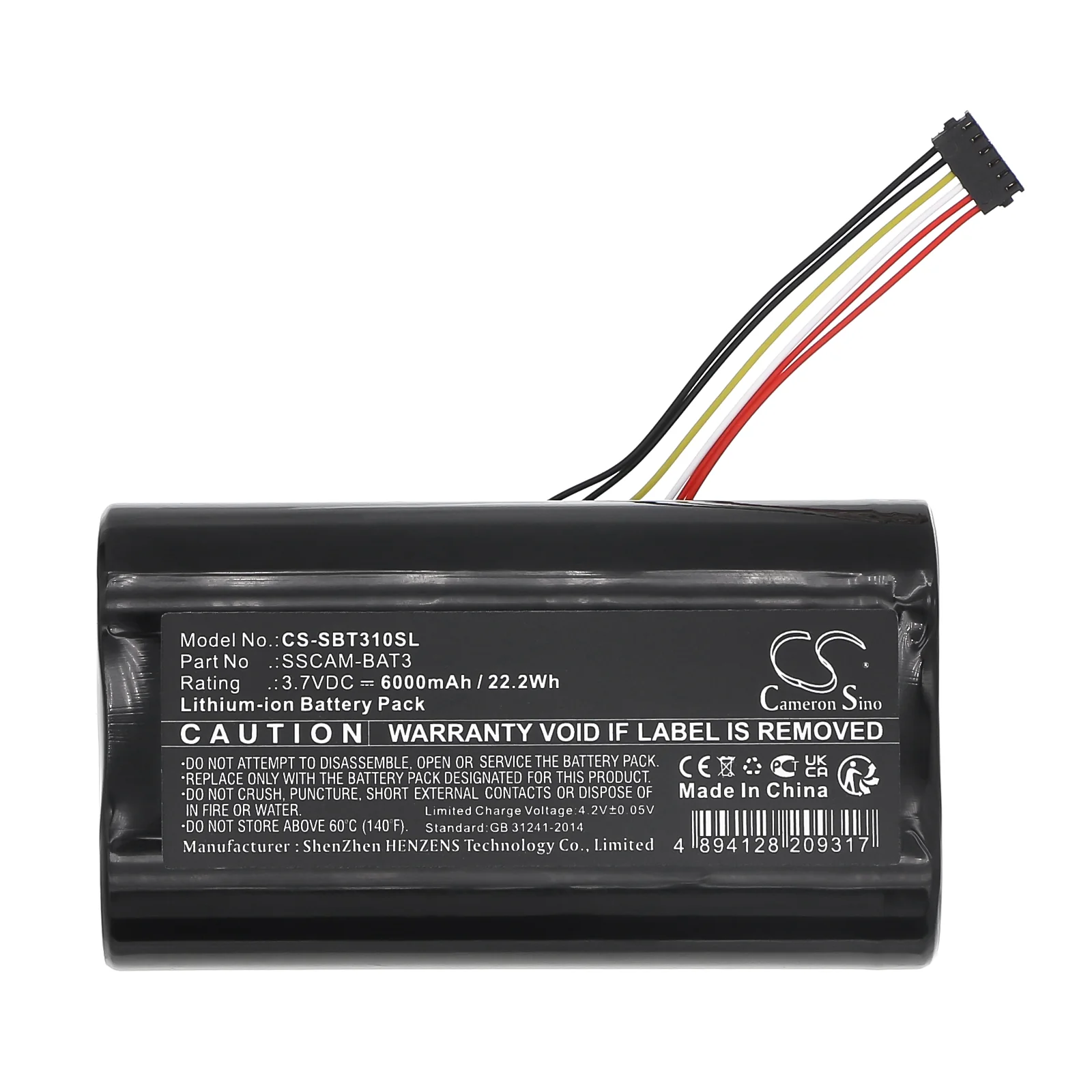 CS-SBT310SL : Battery for SimpliSafe SimpliSafe - Replaces SimpliSafe SSCAM-BAT3 - Image 3