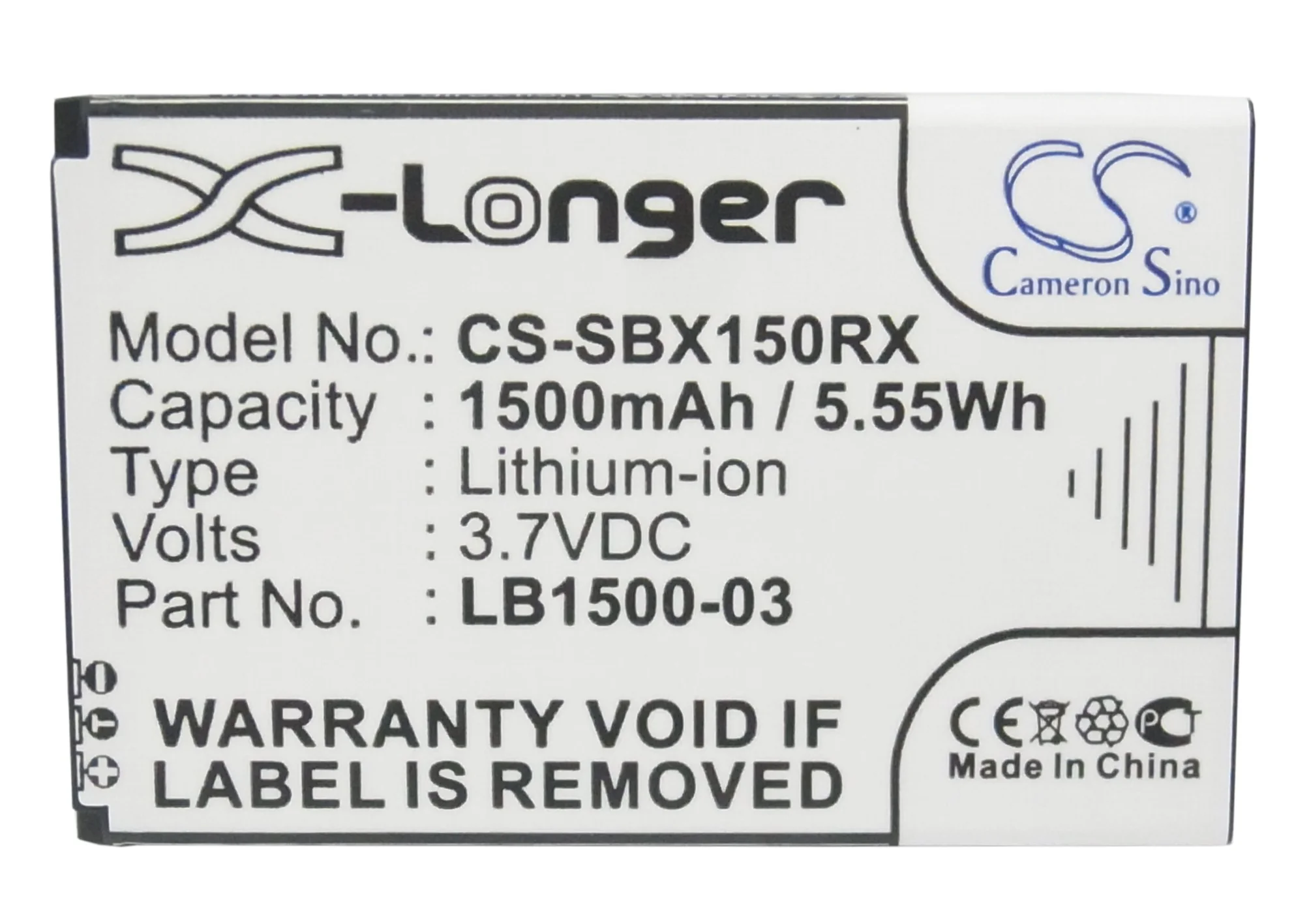 CS-SBX150RX : Battery for T-MOBILE E582, Pulse, Walk Box mobile WLAN - Replaces 4G System LB1500-03 - Image 5